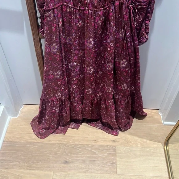 Ulla Johnson Floral Midi Dress in Purple - Picture 12 of 13